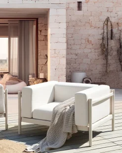 Sæt af 2 havelænestole FERRETTI Lys Beige