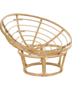 Sæt af 2 havelænestole med hynder SALVO Rattan Naturlig