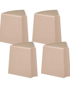 Sæt af 4 havepuffer EVROS Beige