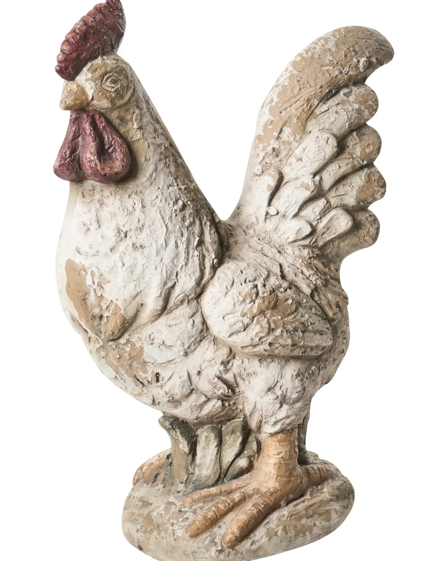 Sæt af 2 havestatuer SPECCHIA Kylling Beige