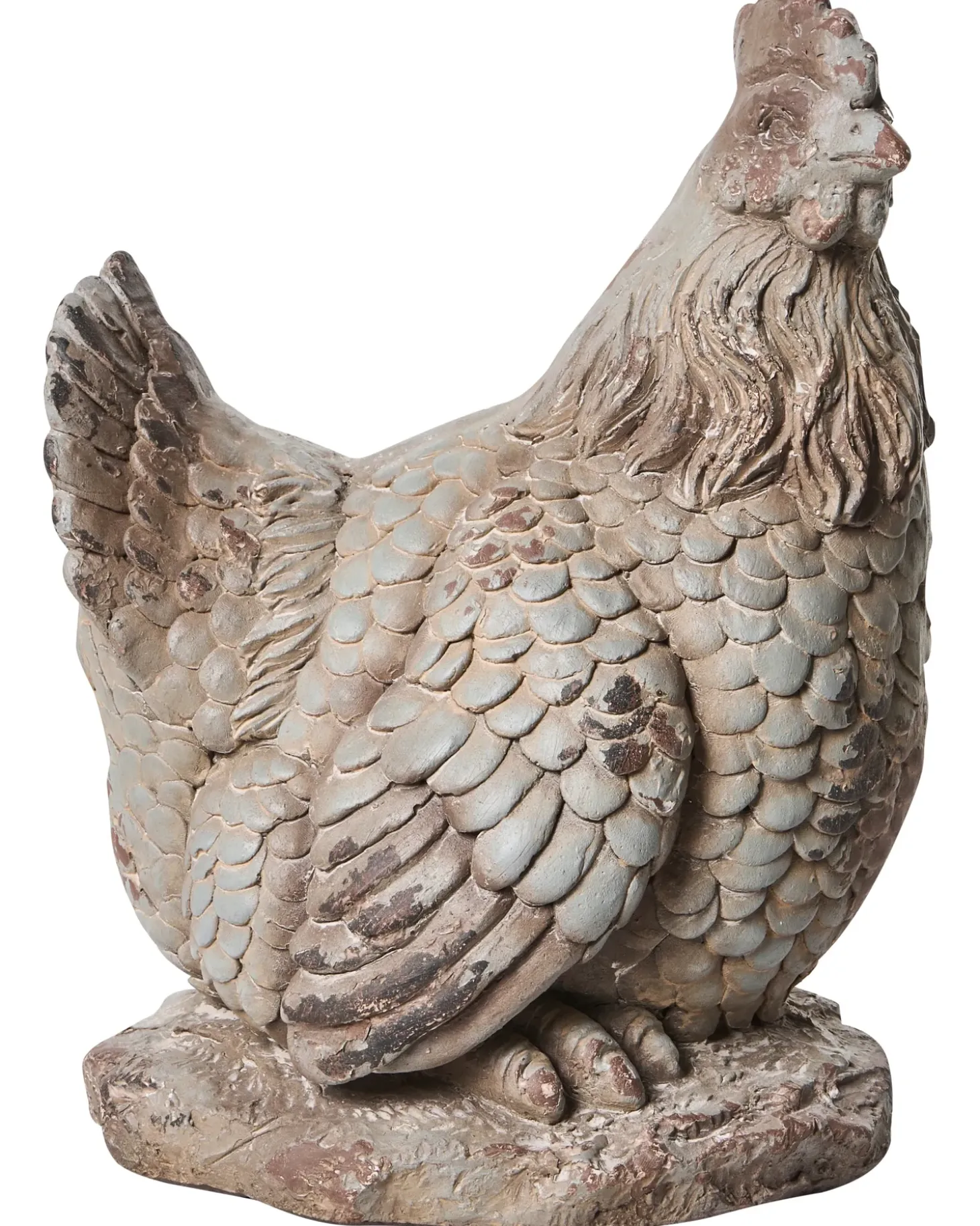 Sæt af 2 havestatuer SPECCHIA Kylling Beige