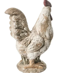 Sæt af 2 havestatuer SPECCHIA Kylling Beige