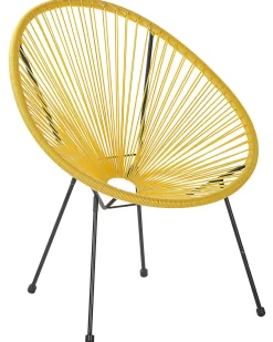 Sæt af 2 havestole ACAPULCO II PE-rattan Gul