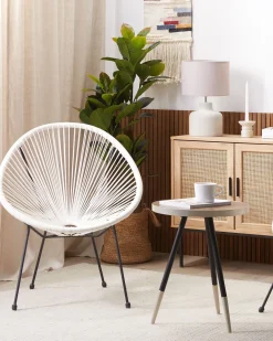 Sæt af 2 havestole ACAPULCO II PE-rattan Hvid