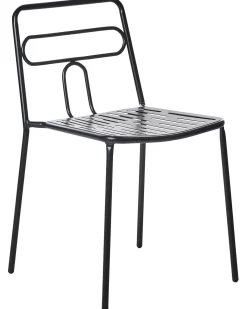 Sæt af 2 havestole AGEROLA Metal Sort