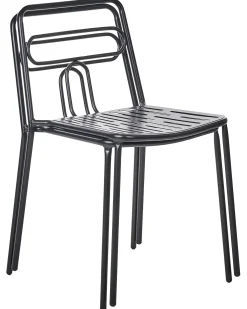 Sæt af 2 havestole AGEROLA Metal Sort