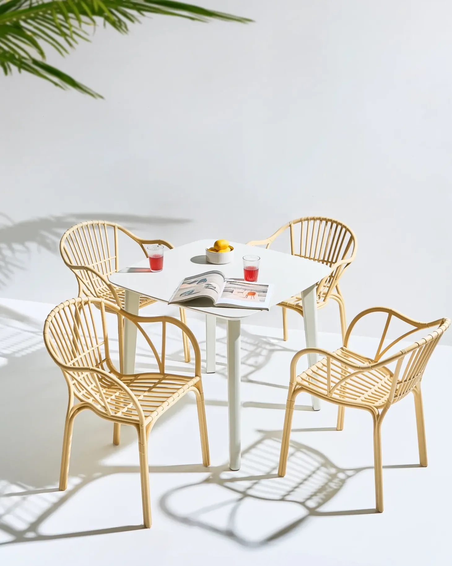 Sæt af 4 havestole ANDORA Beige