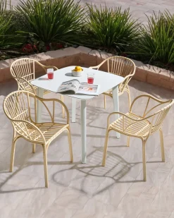 Sæt af 4 havestole ANDORA Beige