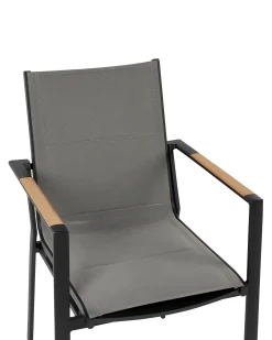 Sæt af 6 havestole BUSSETO Metal Sort