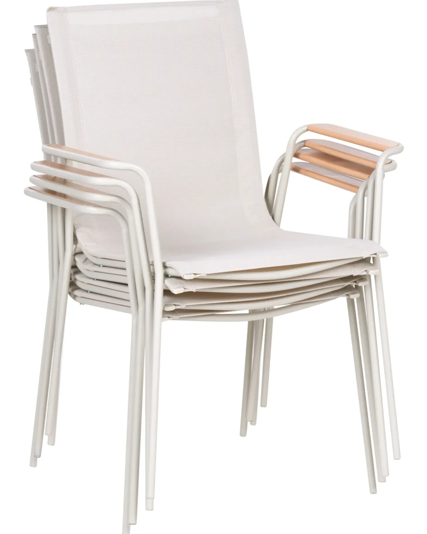 Sæt af 4 havestole CARAVINO Metal Lys Beige
