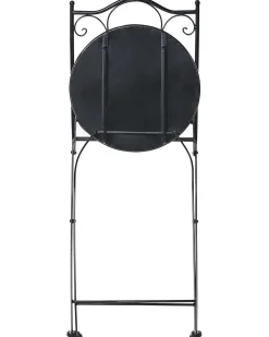 Sæt af 2 havestole CARONA Foldbar Metal Sort