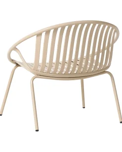 Sæt af 2 havestole CASPERIA med fodskammel Sand Beige