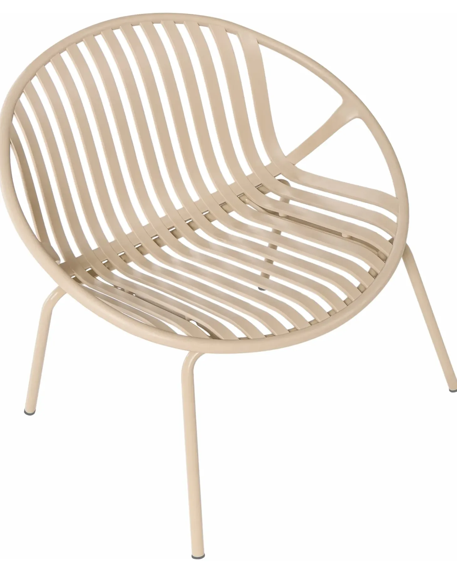 Sæt af 2 havestole CASPERIA med fodskammel Sand Beige