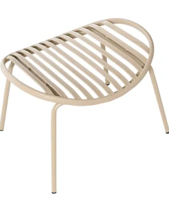 Sæt af 2 havestole CASPERIA med fodskammel Sand Beige