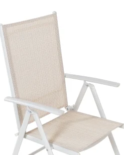 Sæt af 6 havestole CATANIA Metal Beige
