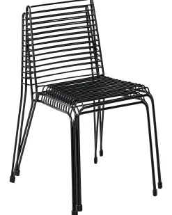 Sæt af 2 havestole CHIEVE Metal Sort