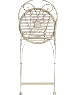 Sæt af 2 havestole COGGIA Foldbar Metal Lys Beige