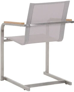 Sæt af 2 havestole COSOLETO Rustfrit stål Beige
