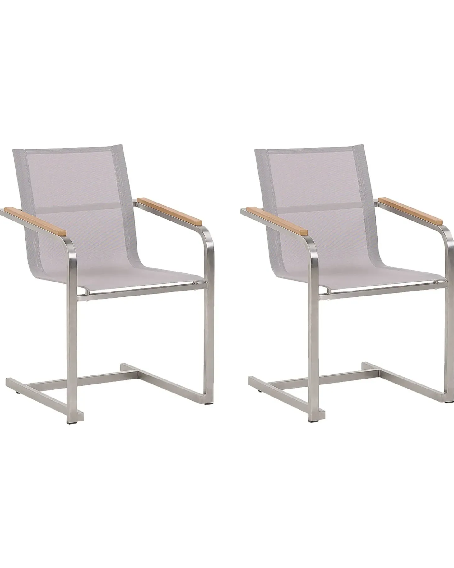 Sæt af 2 havestole COSOLETO Rustfrit stål Beige