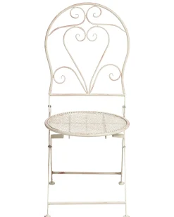 Sæt af 2 havestole FOLELLI Foldbar Metal Lys Beige