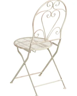 Sæt af 2 havestole FOLELLI Foldbar Metal Lys Beige