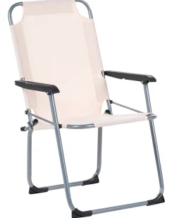 Sæt af 4 havestole GALATSI Foldbar Metal Beige