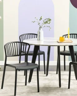 Sæt af 4 havestole GELA Sort