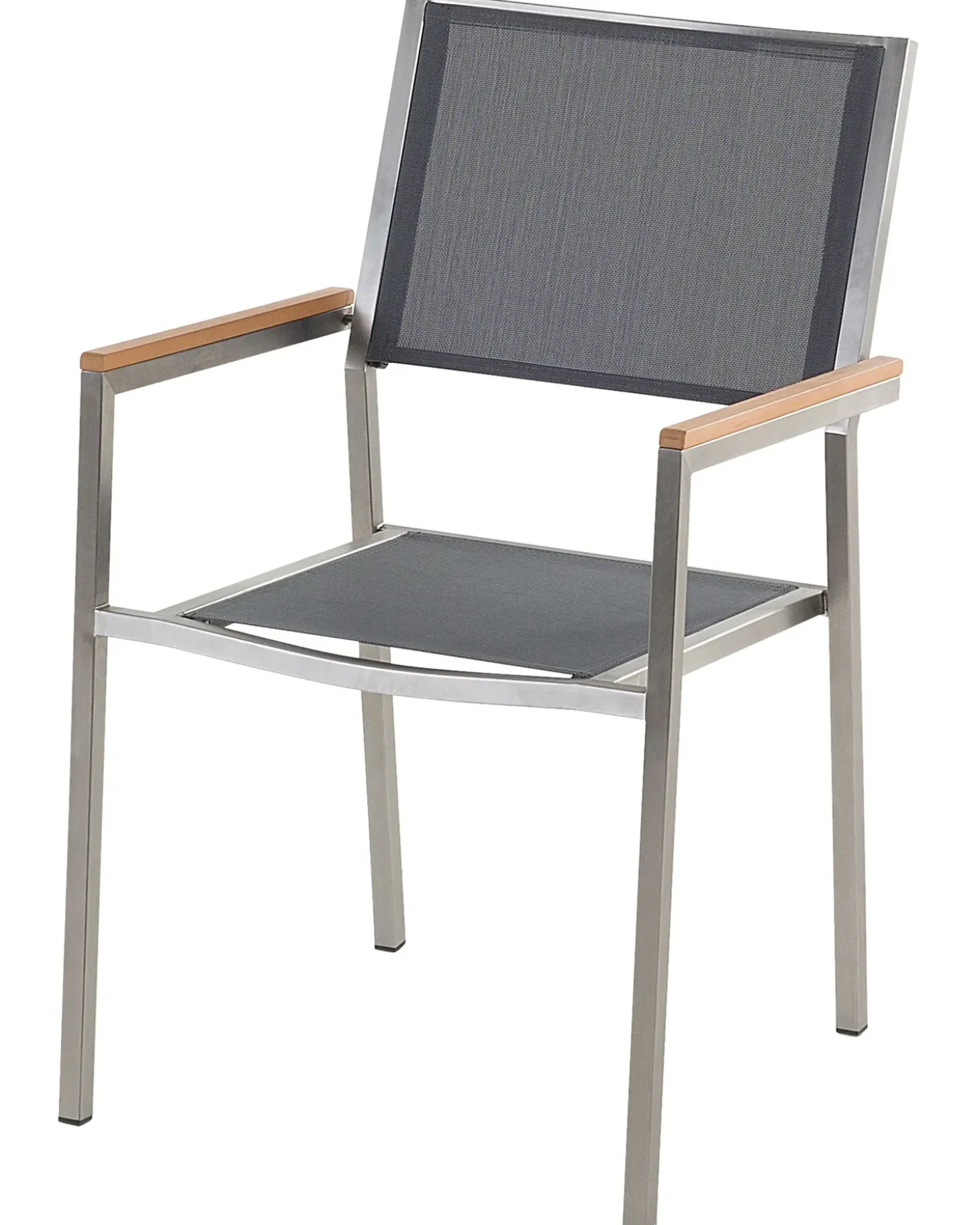 Sæt af 4 havestole GROSSETO Rustfrit stål Grå