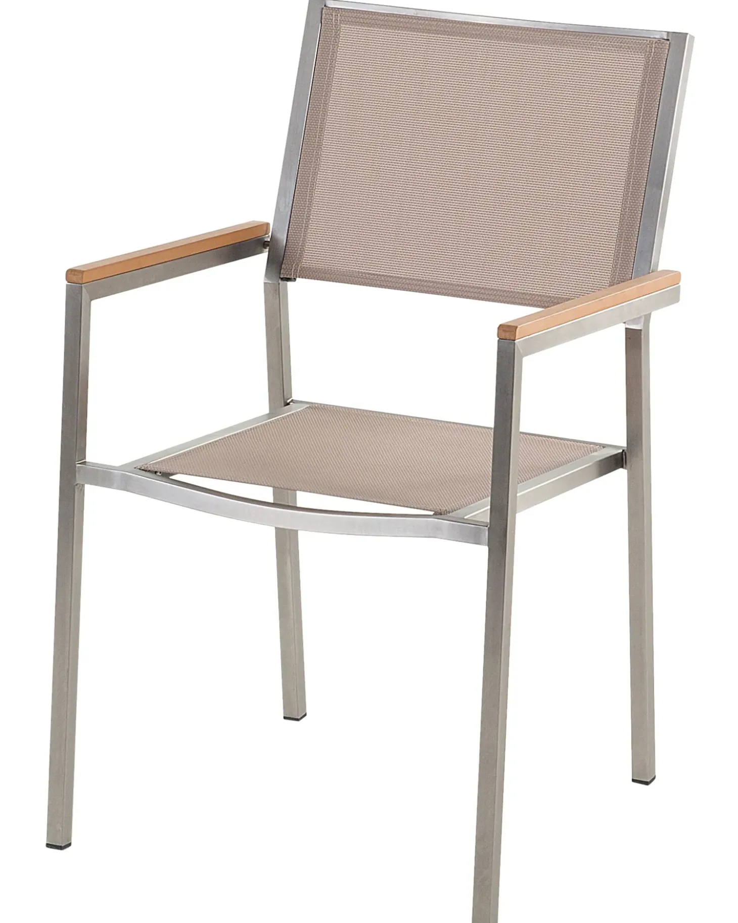 Sæt af 4 havestole GROSSETO Rustfrit stål Beige