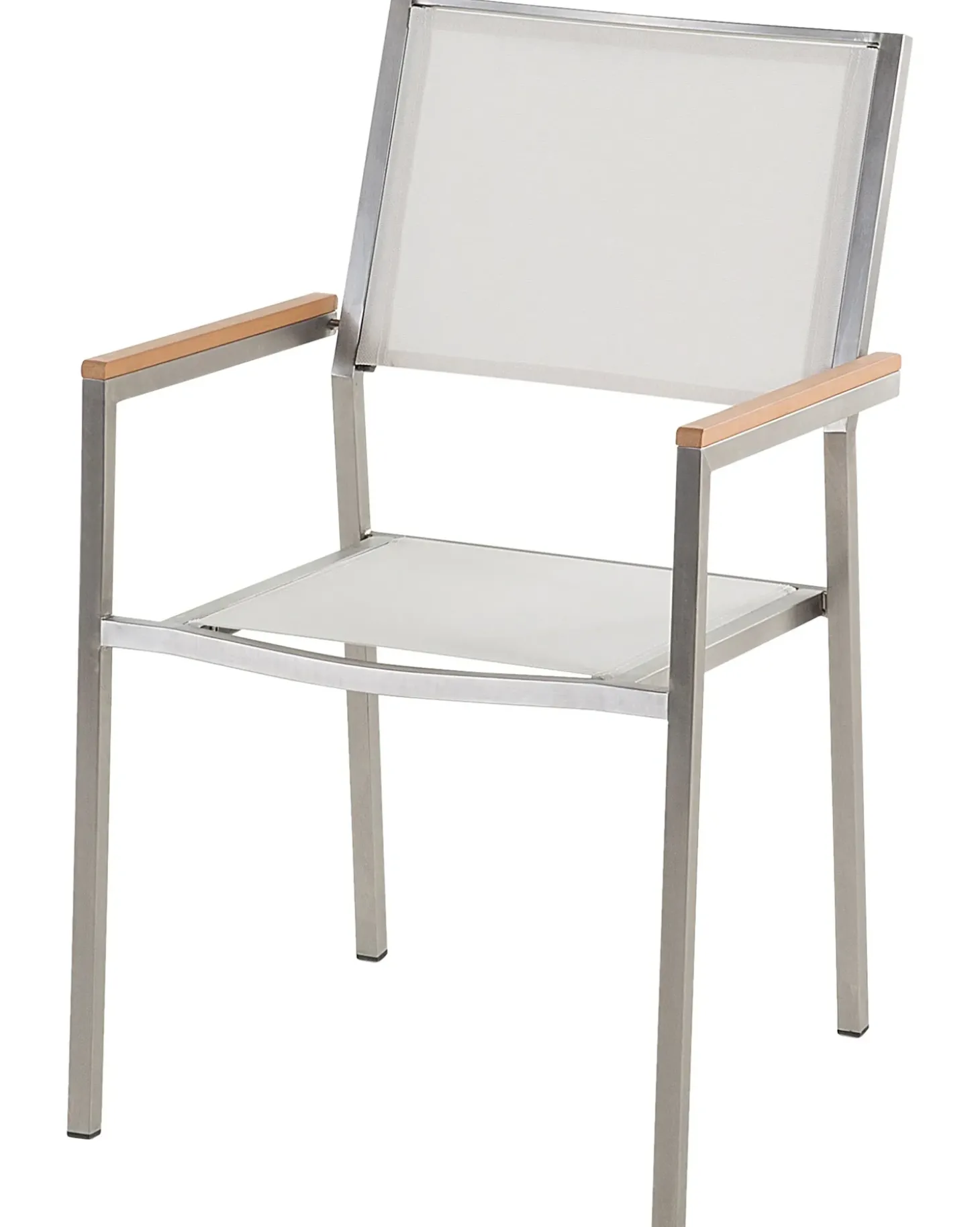 Sæt af 6 havestole GROSSETO Rustfrit stål Hvid
