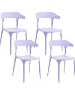Sæt af 4 havestole GUBBIO Lilla
