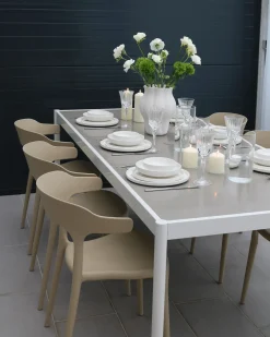 Sæt af 4 havestole GUBBIO Sand Beige