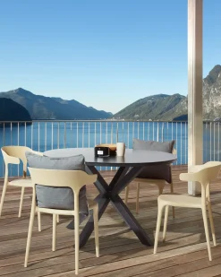 Sæt af 4 havestole GUBBIO Sand Beige