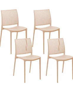 Sæt af 4 havestole ILLUMANI Sand Beige