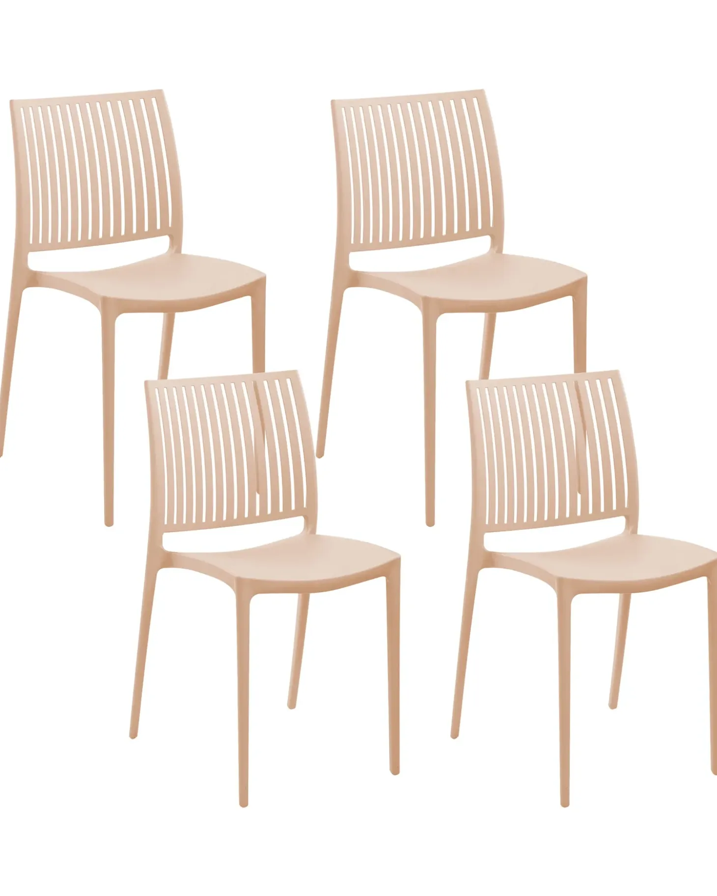 Sæt af 4 havestole ILLUMANI Sand Beige