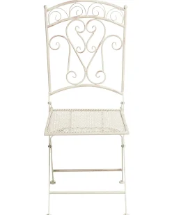 Sæt af 2 havestole JUINA Foldbar Metal Lys Beige