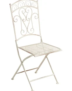 Sæt af 2 havestole JUINA Foldbar Metal Lys Beige