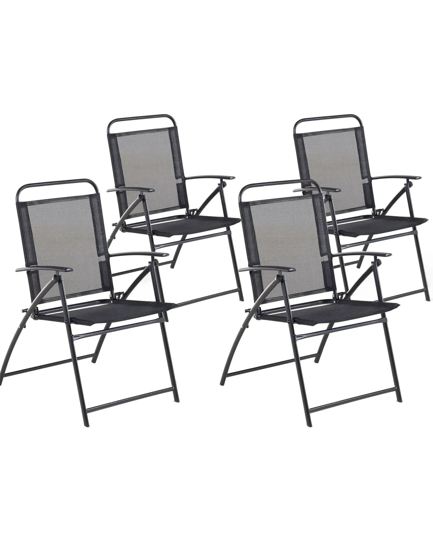 Sæt af 4 havestole LIVO Metal Sort
