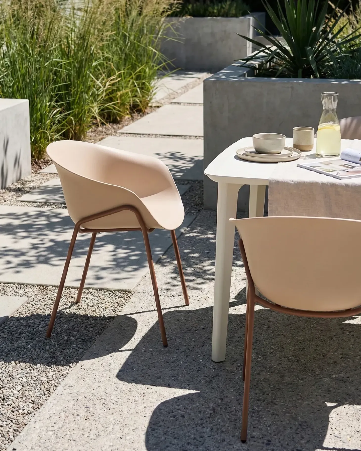 Sæt af 2 havestole METEORA Syntetisk materiale Beige