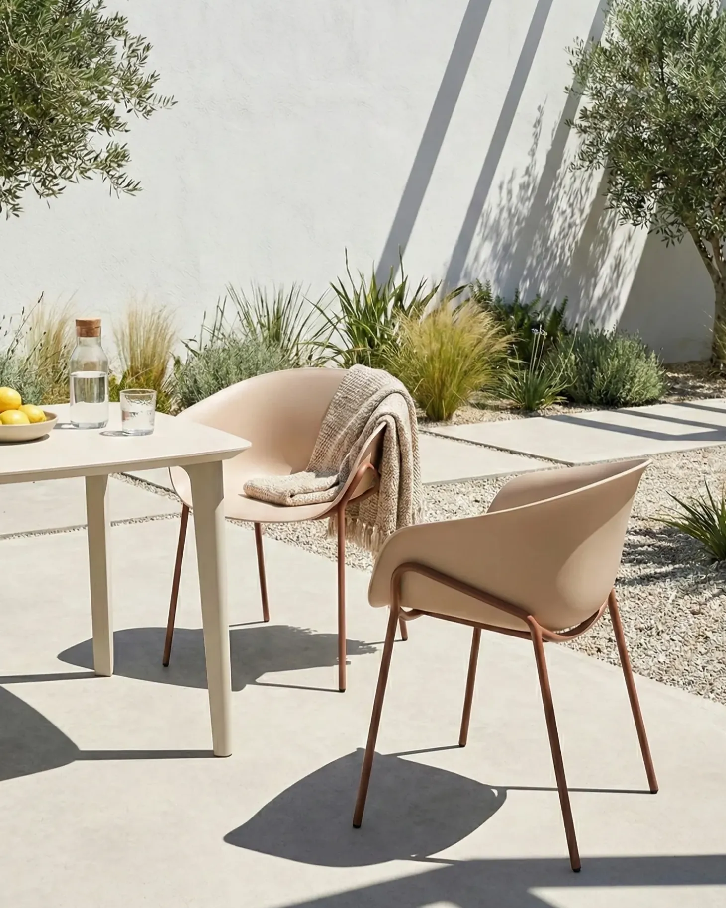 Sæt af 2 havestole METEORA Syntetisk materiale Beige