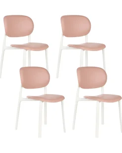 Sæt af 4 havestole MUSANO Pastellrosa