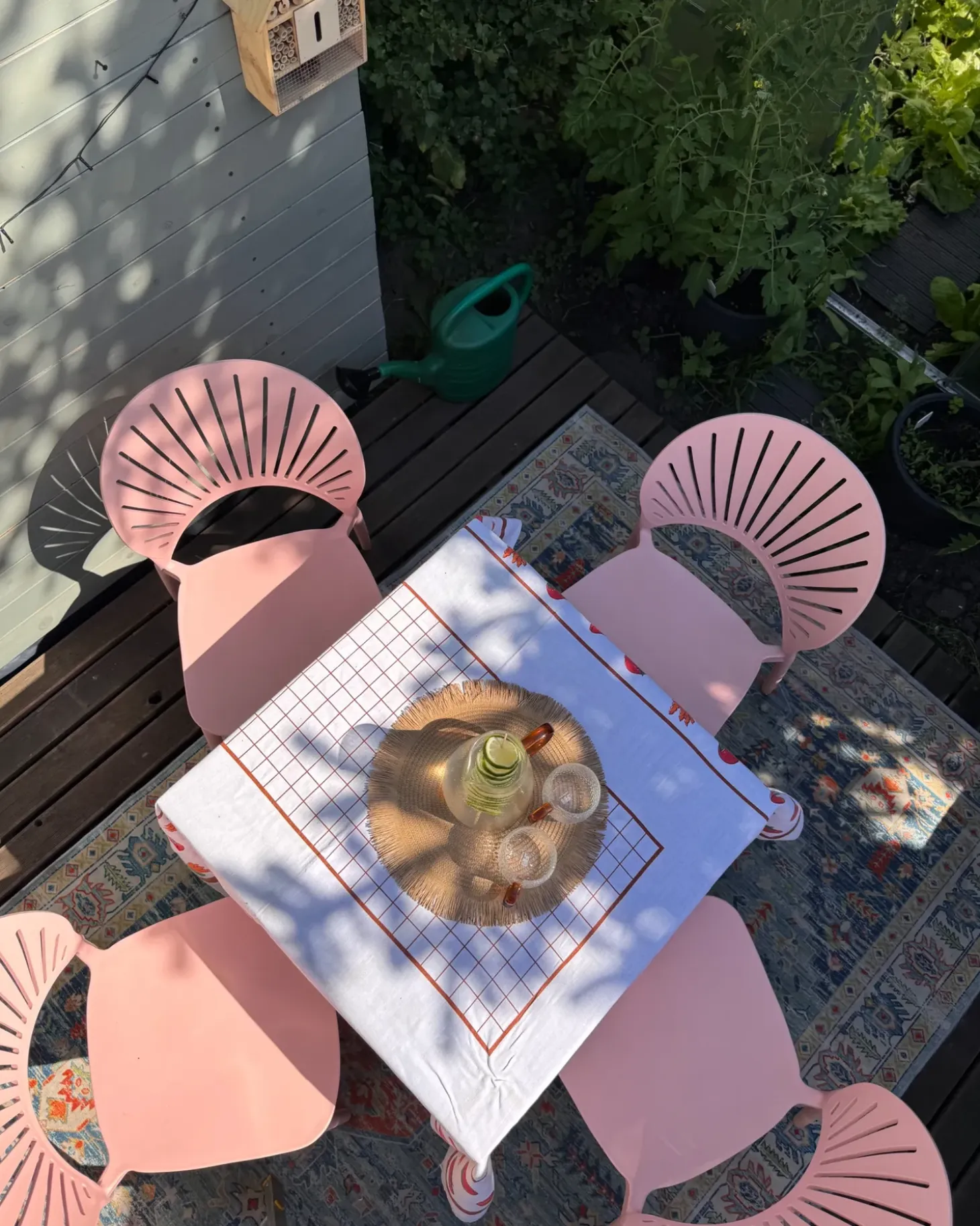 Sæt af 4 havestole OSTIA Pastellrosa