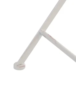Sæt af 2 havestole PAVIA Foldbar Metal Cremehvid