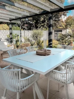 Sæt af 4 havestole PESARO Hvid