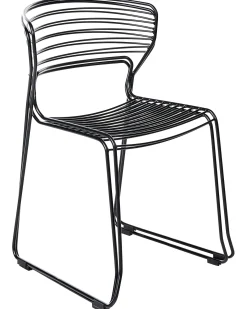 Sæt af 2 havestole PISTOIA Metal Sort