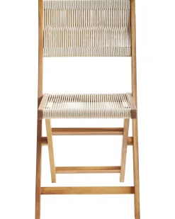 Sæt af 2 havestole PROSSEDI Foldbar Akacietræ Beige