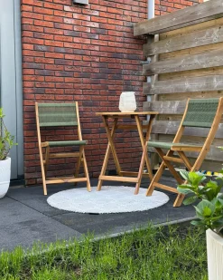 Sæt af 2 havestole PROSSEDI Foldbar Akacietræ Grøn