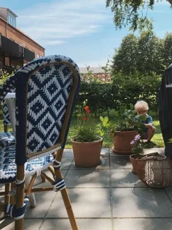 Sæt af 4 havestole RIFREDDO PE-rattan Blå