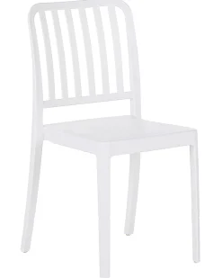 Sæt af 4 havestole SERSALE Syntetisk materiale Hvid