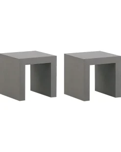 Sæt af 2 havestole TARANTO Beton Grå